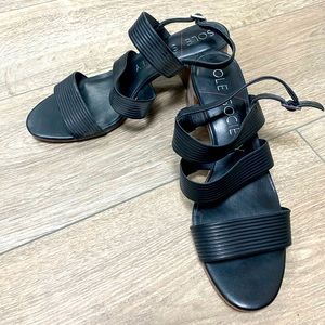 Sole Society Black Strap Heels/Sandals